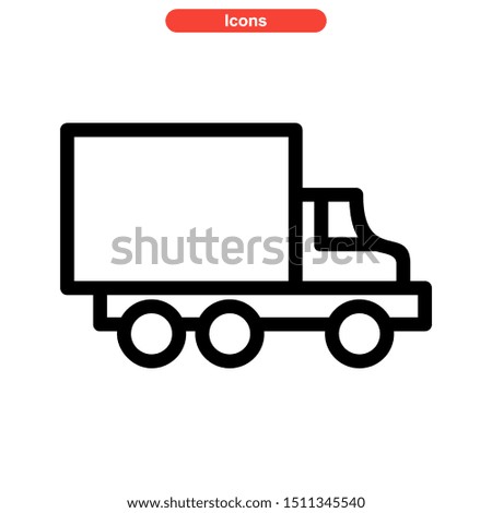 
truck icon isolated sign symbol vector illustration - high quality black style vector icons
