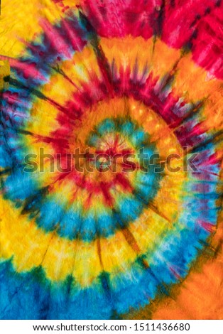 Photo of Fashionable Colorful Retro Abstract Psychedelic Ice Tie Dye Swirl Design