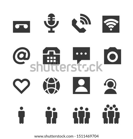 People Work Group Team And Contact Icons Vector Illustration