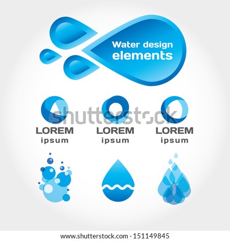 Vector design elements water theme