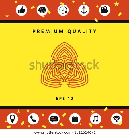 Geometric oriental arabic pattern. Logo. Graphic elements for your design