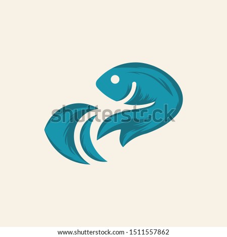 Fish Beauty Illustration Vector Logo