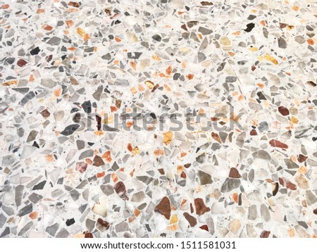 Abstract terrazzo marble tile stone floor texture suitable for background or decoration 