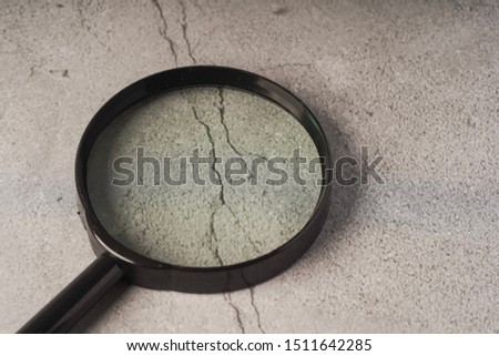 Isolated shot of magnifying glass