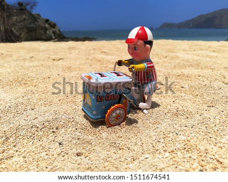 tin toy in the  kuta mandalika beach