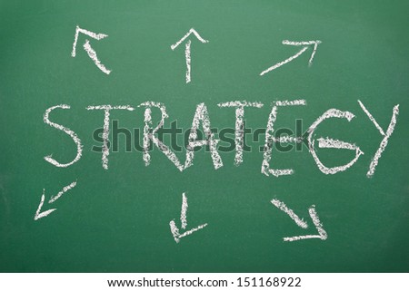 Strategy on chalkboard