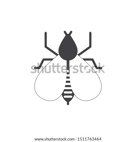 Bee icon. flat simple pictogram. Fly insect vector illustration