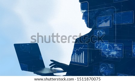 AI (Artificial Intelligence) concept. Communication network. Royalty-Free Stock Photo #1511870075
