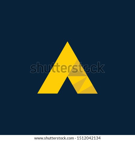 Letter A Origami Creative Modern Business Logo