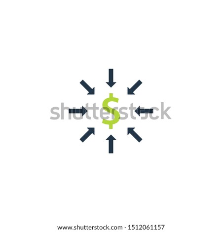 Cost reduction icon. Clipart image isolated on white background