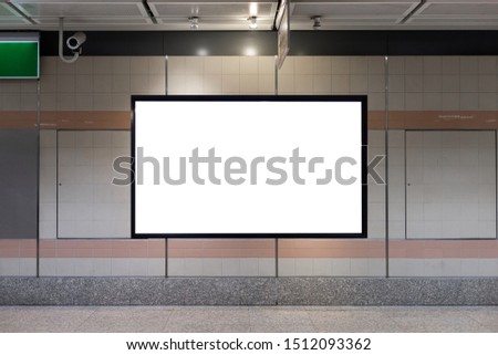 Blank advertising billboard in public, Use for text graphics.
