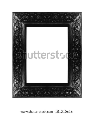 black picture frames. Isolated on white background 