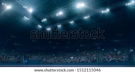 Professional basketball arena made in 3D. Royalty-Free Stock Photo #1512115046