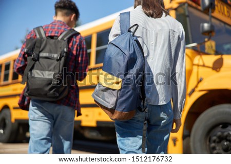 Students walking together stock photo