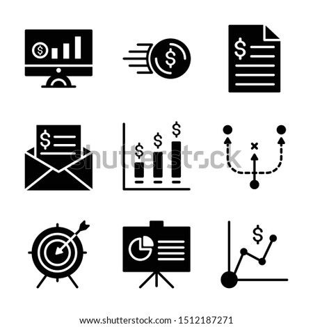 office business icon set include monitoring,report,sales,fast,money,report,tax,invoice,payment,profit,increase,plan, strategy,goal,target,graph,income,business