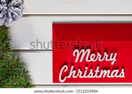 Merry Christmas greeting card with copy space for your text