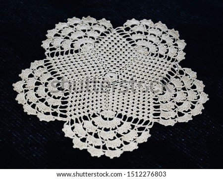 Traditional lace White vector lace on texture, template.