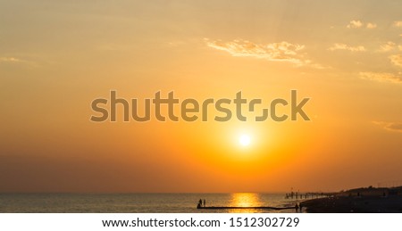 sunset, sunrise view postcard sea