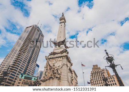 The Soldiers and Sailors Monument in Downtown Indianapolis.