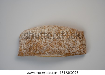 Tasty pastries on a white background