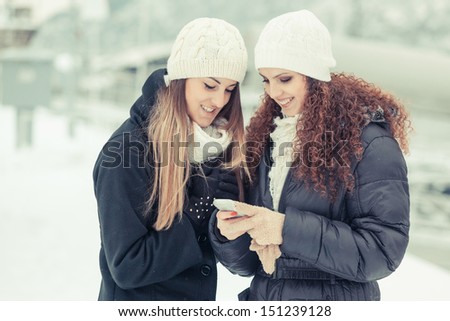Two Women Sending a Message