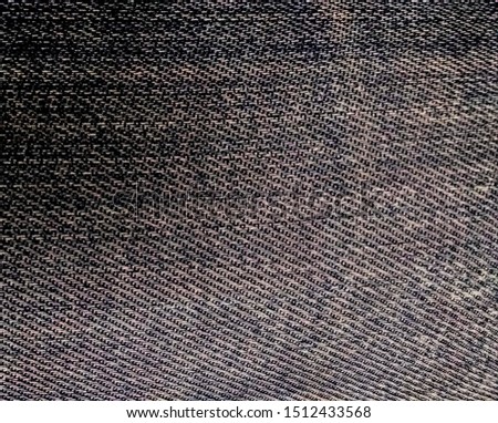 Close-up picture of old denim fabric texture