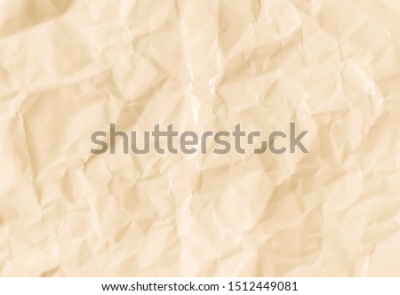Brown recycle crumpled paper texture background.