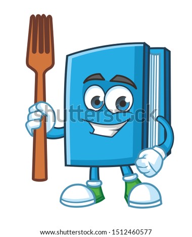 book mascot character design vector