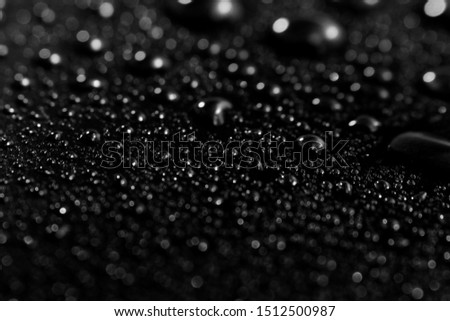 Water droplet on glitter surface