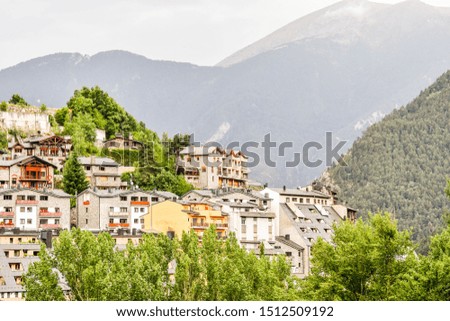 village in spain, photo as a background, digital image