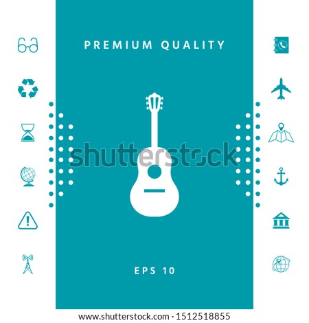 Guitar symbol icon. Graphic elements for your design