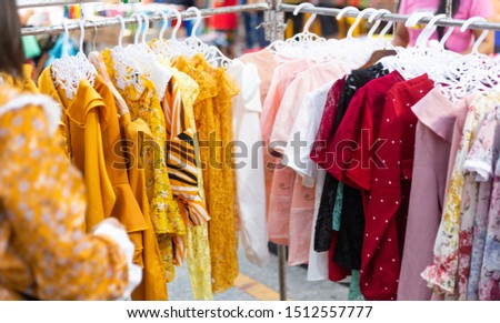 Clothesline in night market  Thailand
