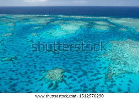Aerial view of Great Barrier Reef patterns
