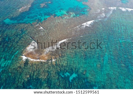 Aerial photo of Great Barrier Reef