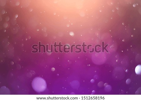 Purple glitter light background. Yellow orange fair