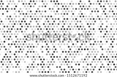 Light Silver, Gray vector background with hexagons. White background with colorful hexagons. Pattern for ads, leaflets.