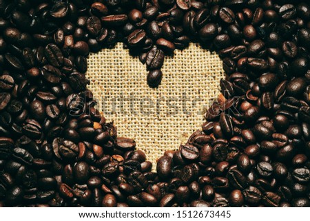 Picture of coffee and beans on a stone table