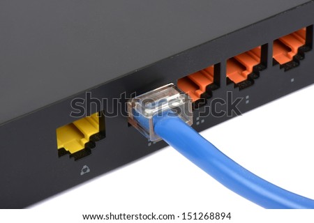Wifi Router for network connection isolated on a white background