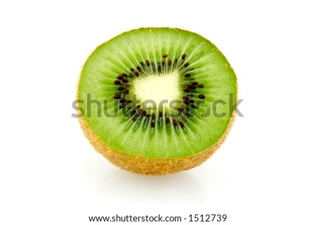Kiwi sliced isolated on white background
