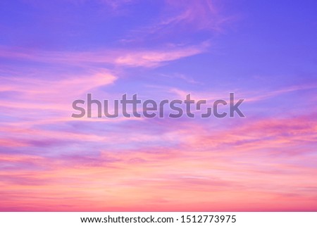 Colorful sky at sunset. Natural sky background. Royalty-Free Stock Photo #1512773975