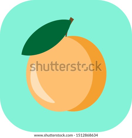 Minimalist colorful apricot on a colored background.
Ideal for icons, medals or badges.