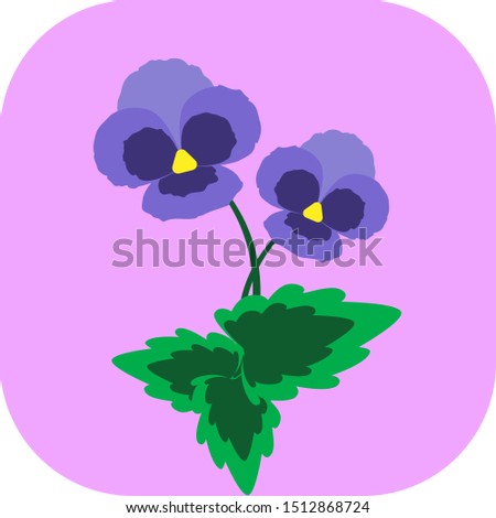 Minimalist colorful violets on a colored background.
Ideal for icons, medals or badges.