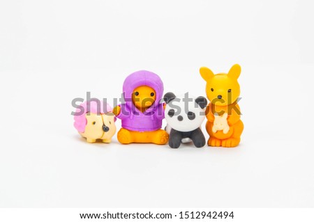 Animal rubber doll toys, cute animal shaped rubber doll Toys for children.