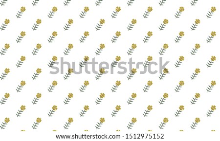 Dark Yellow Aconite Flower Pattern Background