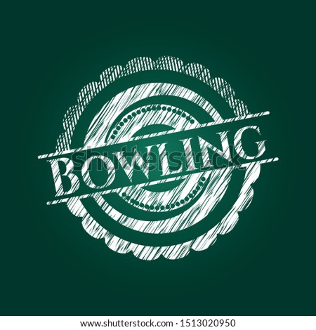 Bowling chalk emblem. Vector Illustration. Detailed.