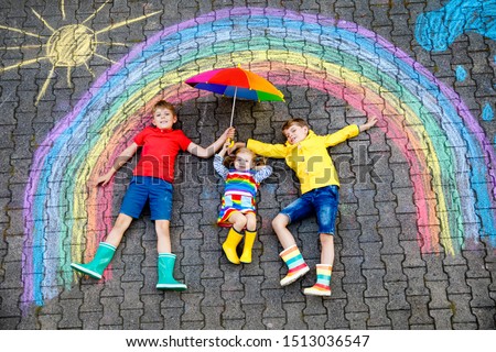 Illustration Of Boy And Girl In Rain Stock Photos And Images Avopix Com