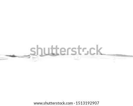 Water splash wave on white background