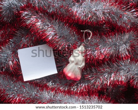 white piece of paper in Christmas decoration