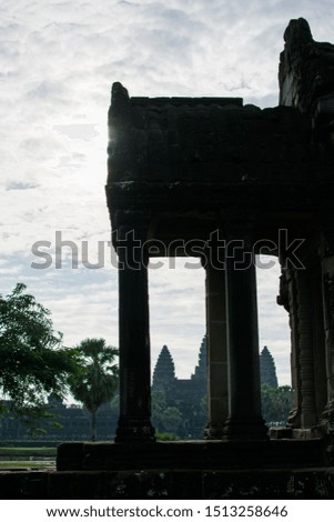 A picture of the famous world heritage temple of Angkor Wat in Cambodia