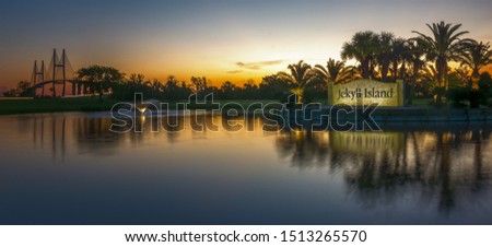 Sunrise in Jekyll Island, GA Royalty-Free Stock Photo #1513265570